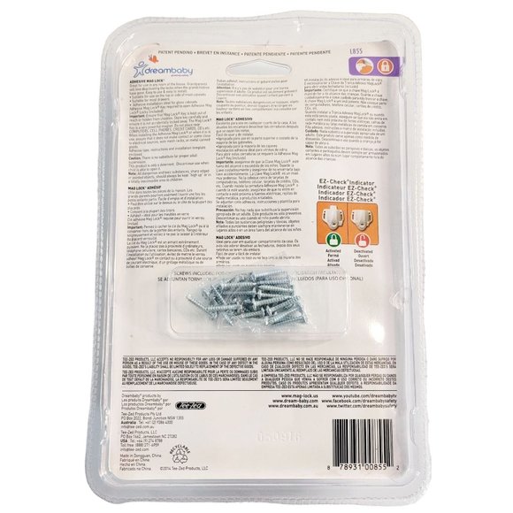 Dreambaby Adhesive Mag Lock 4 Locks 1 Key Helps Secure Cabinets & Drawers - Picture 2 of 2